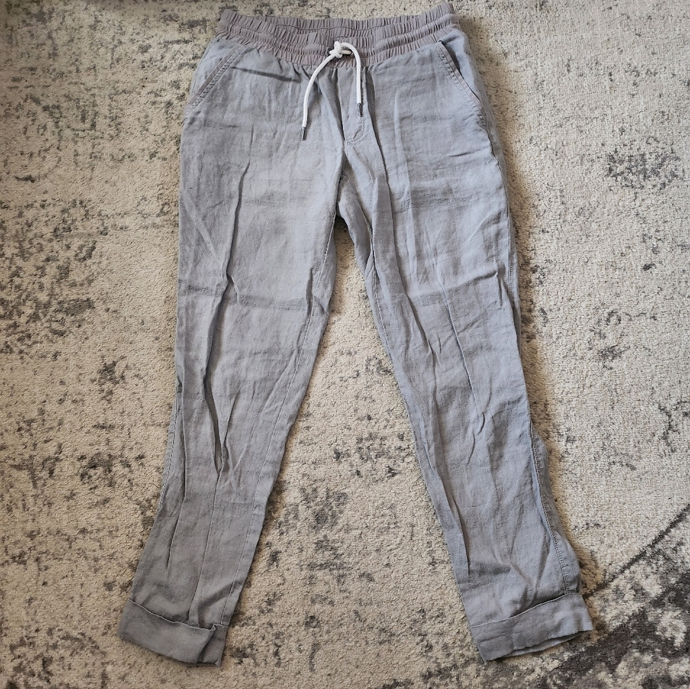 Athleta 100% Linen Elastic Waist Pants - Picture 2 of 7